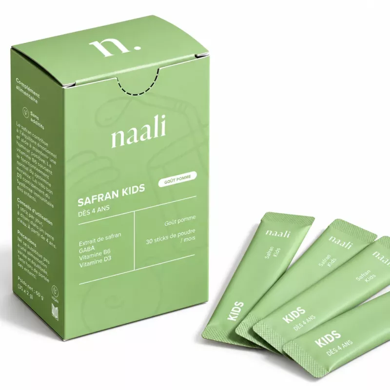 Safran Kids Naali : Sticks bien-être enfant - Poudre pomme à diluer