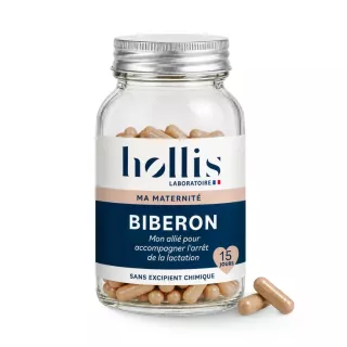 Biberon Hollis - Arrêt de l'allaitement & sevrage de la lactation - 60 gélules