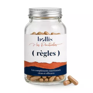 Règles Hollis - Confort menstruel & crampes - 60 gélules