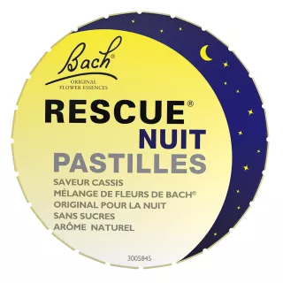 Pastilles saveur cassis Rescue Nuit Fleurs de Bach Original - Détente & sérénité - 50g