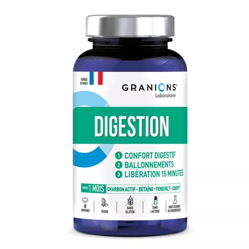 Digestion Granions - Confort digestif & ballonnements - 60 comprimés