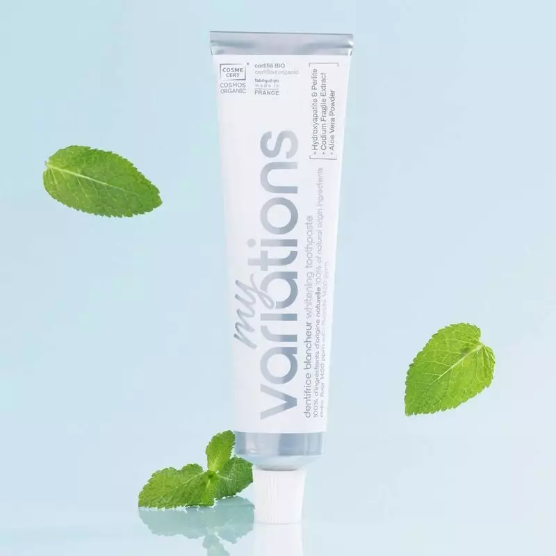 Packshot de MyVariations Dentifrice blancheur hydroxyapatite - 75 ml, tube aluminium recyclable