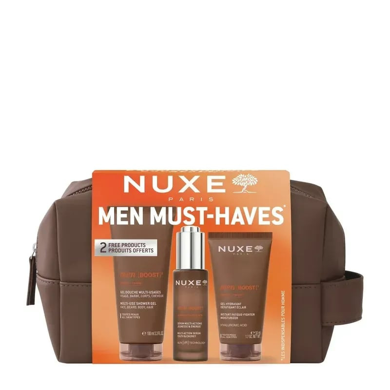 Packshot Nuxe Trousse Routine soins homme - 3 soins, 180 ml : sérum, gel hydratant et gel douche
