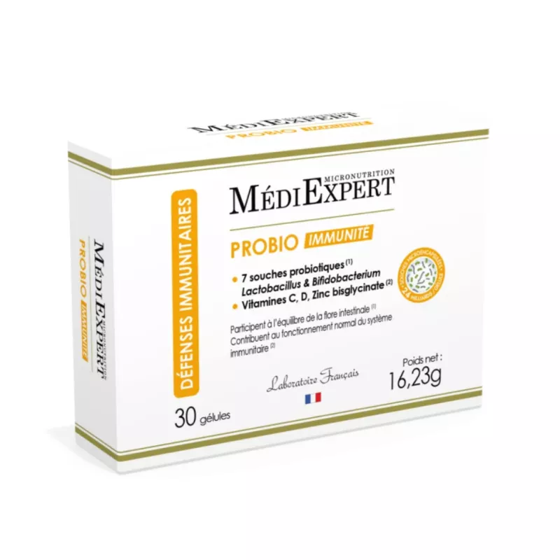 Probio Immunité Médiéxpert - Défenses immunitaires & flore intestinale - 30 gélules
