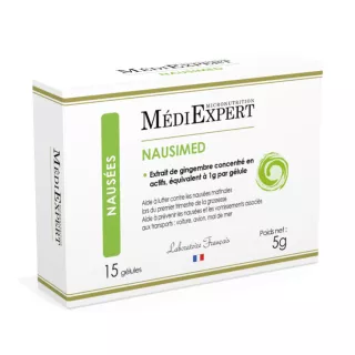 Nausimed MédiExpert - Nausées & mal des transports - 15 gélules