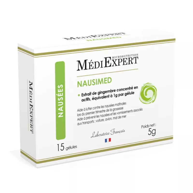 Nausimed MédiExpert - Nausées & mal des transports - 15 gélules