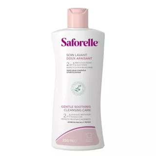 Soin lavant doux apaisant Saforelle - Hygiène intime peaux sensibles - 250ml