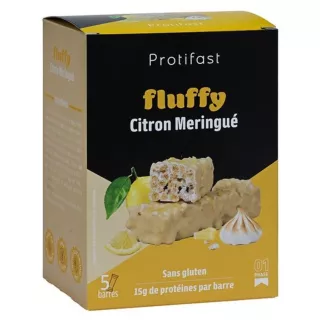 Barre protéinée Fluffy citron meringué Protifast - Riche en protéines - 5 barres de 41g