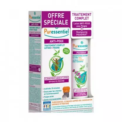 Kit Anti poux Puressentiel Lotion+shampooing POUXDOUX