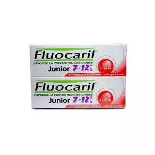 Fluocaril Dentifrice Junior 7/12 Fraise Duo