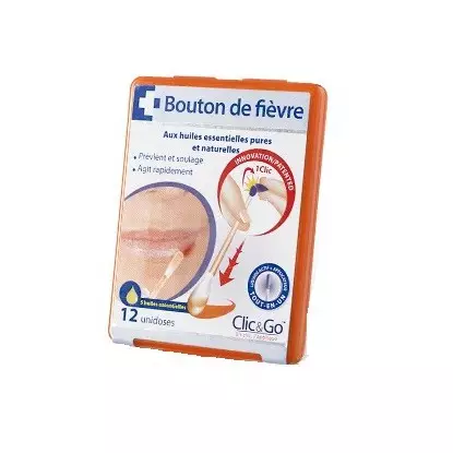 Clic & Go Bouton de fièvre boite de 12 bâtonnets unidoses