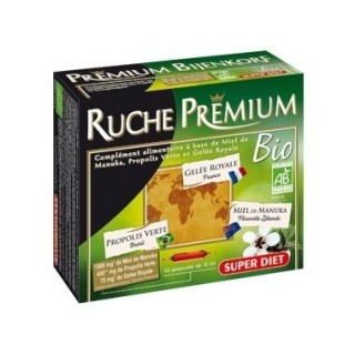 Ruche premium bio - 10 ampoules - Super diet