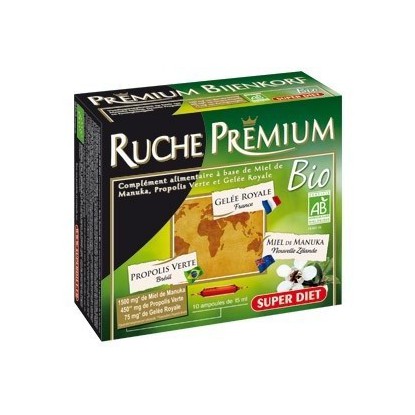 Ruche premium bio - 10 ampoules - Super diet