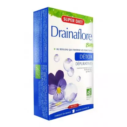 Super Diet Drainaflore Bio 20 Ampoules