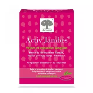New Nordic Activ Legs Jambes Légères 30 Comprimés