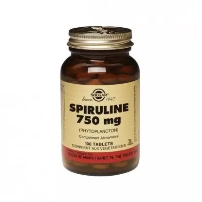 Solgar Spiruline 750 mg 100 Comprimés