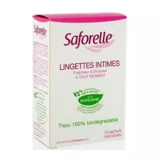 Saforelle lingettes intimes 10 sachets individuels 