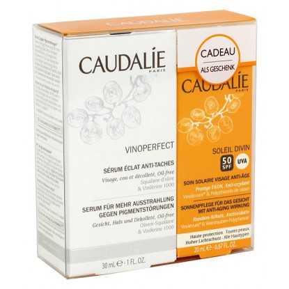 Caudalie Vinoperfect Serum 30ml+ Soleil Divin 50SPF offert