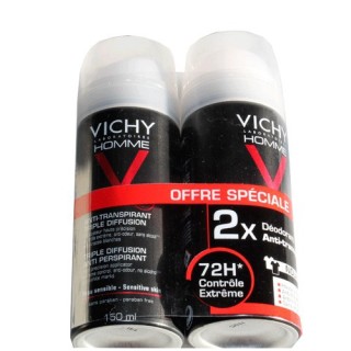 Vichy Homme Déodorant anti-transpirant 72h 2x150ml