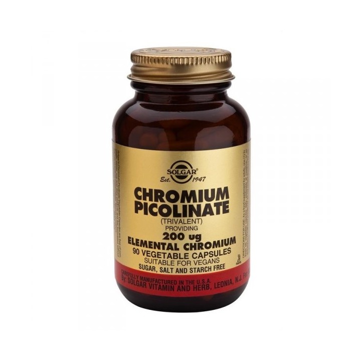 Solgar Chromium Picolinate 200 µg 90 comprimés