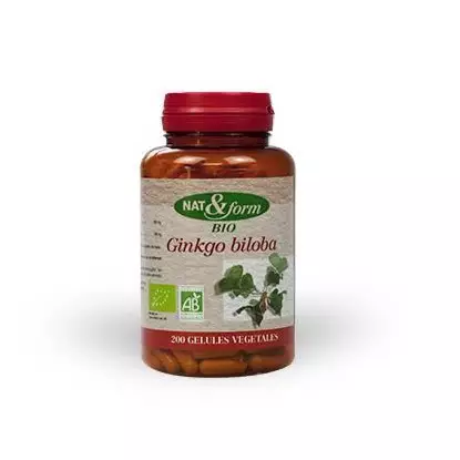 Nat & form Ginkgo biloba bio 200 gélules