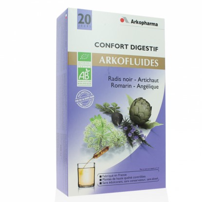 ARKOFLUIDE Digestion Organic Box of 20 ampoules