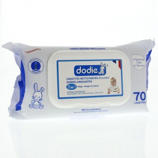Dodie Lingettes Nettoyantes Douceur 3 en 1 x70