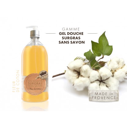 Les Petits Bains de Provence Savon Fleur de coton 1L