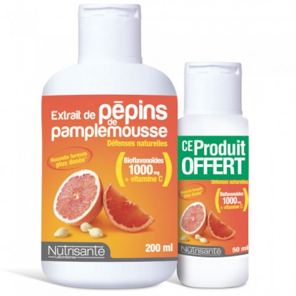 Extrait Pépins de Pamplemousse Nutri santé 200ml + 50ml offert