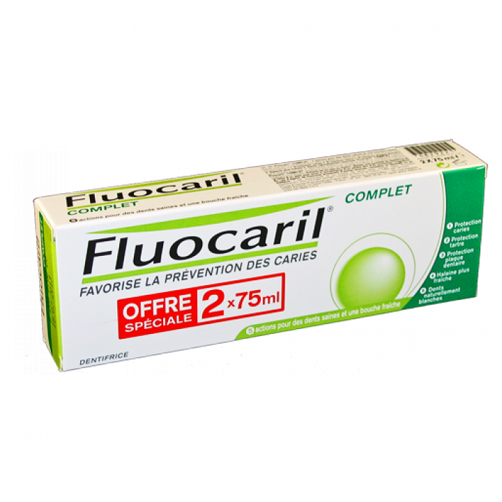 Fluocaril Dentifrice Complet Lot 2x 75ml