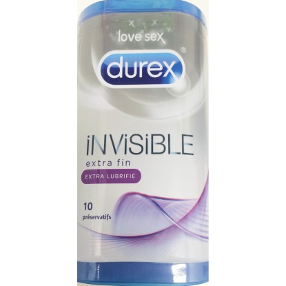 Durex Preservatifs extra fin invisible x10