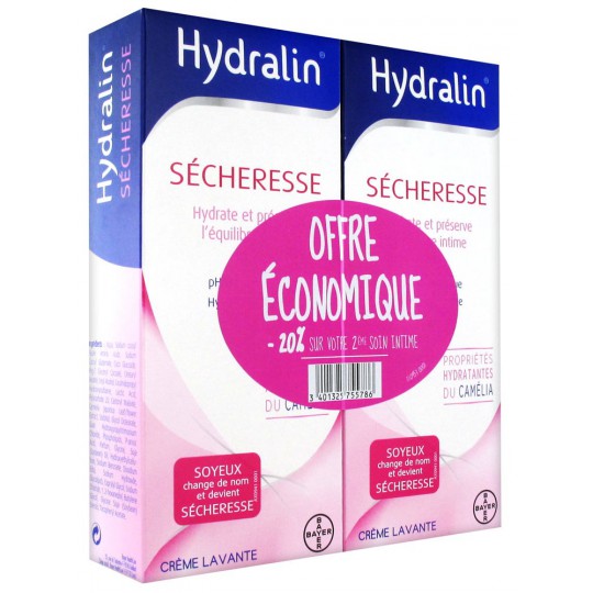 Hydralin Sécheresse Crème Lavante 2 x 200ml