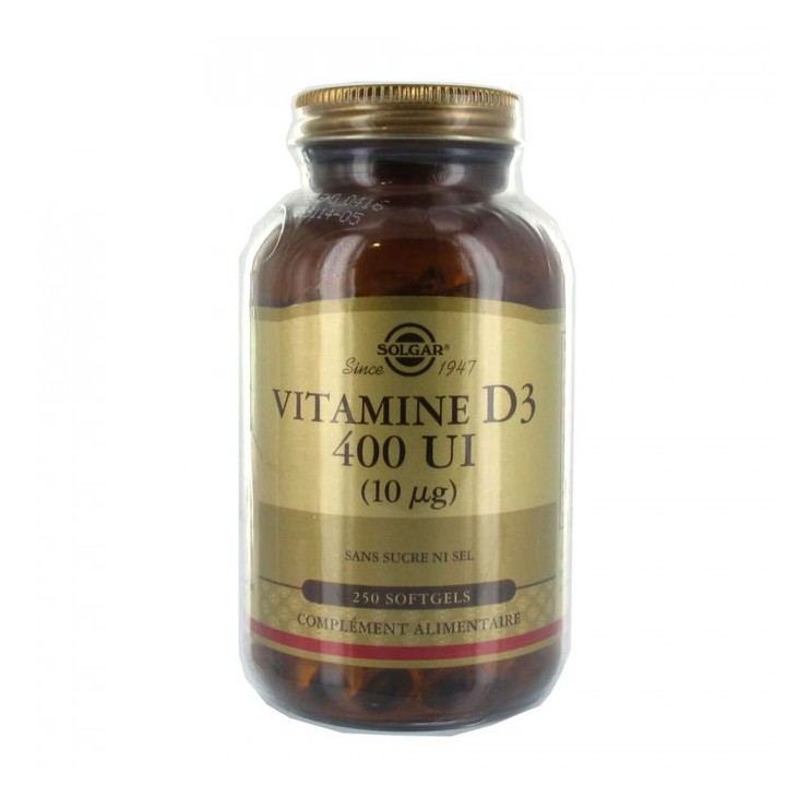 Solgar Vitamine D3 400 UI 250 Softgels