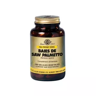 Solgar Baies de Saw Palmetto 100 Gélules Végétales