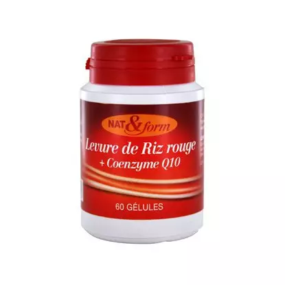 Nat & Form Levure de Riz rouge + coenzyme Q10 60 gélules