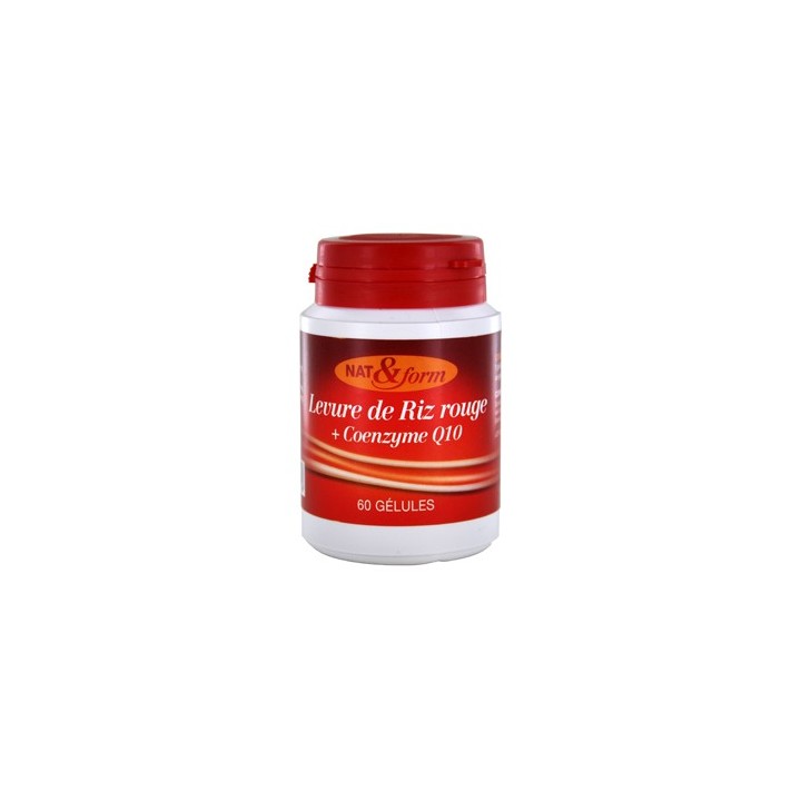 Nat & Form Levure de Riz rouge + coenzyme Q10 60 gélules