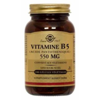 Solgar Acide Pantothénique 550 mg (Vitamine B5) 50 gélules