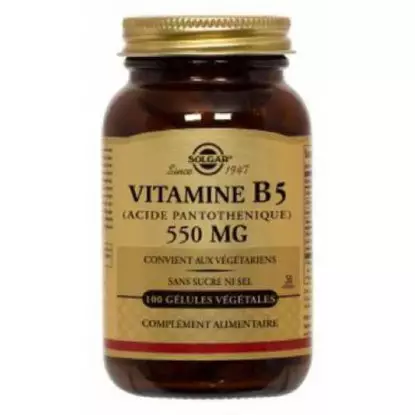 Solgar Acide Pantothénique 550 mg (Vitamine B5) 50 gélules