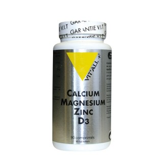Vitall + Calcium Magnesium Zinc D3 90 comprimés