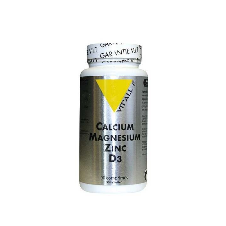 Vitall + Calcium Magnesium Zinc D3 90 comprimés