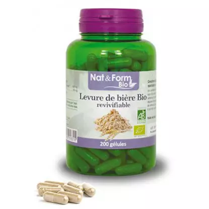 Nat&Form Levure de bière Bio 200 gélules