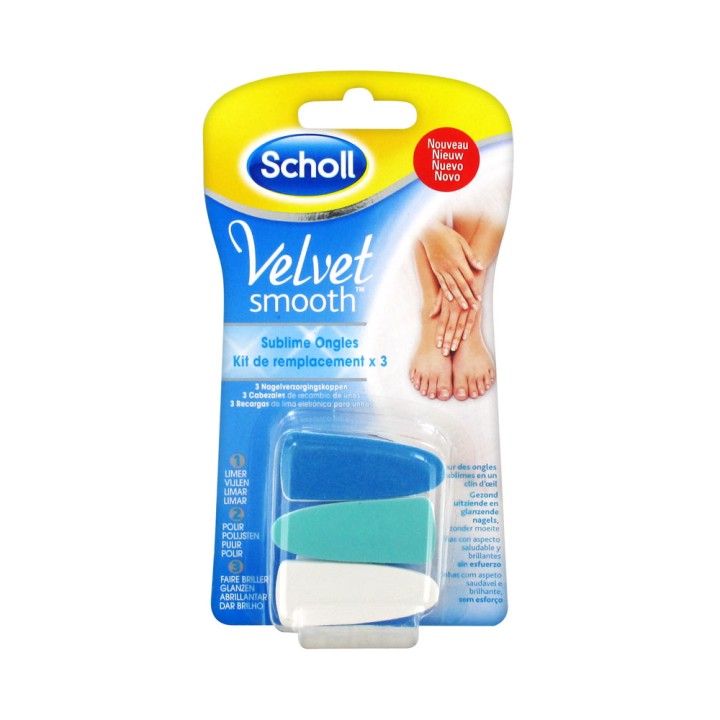 Scholl Velvet Smooth Sublime Ongles Kit 3 Recharges