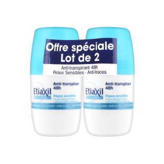 Etiaxil Déodorant Bille 48h anti transpirant lot 2