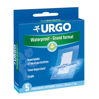 Urgo Waterproof grand format 5 pansements 10cmx7cm