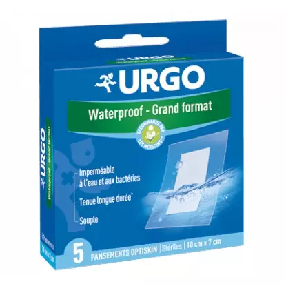 Urgo Waterproof grand format 5 pansements 10cmx7cm