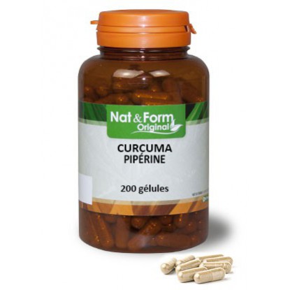 Nat & form Curcuma Pipérine 200 gelules
